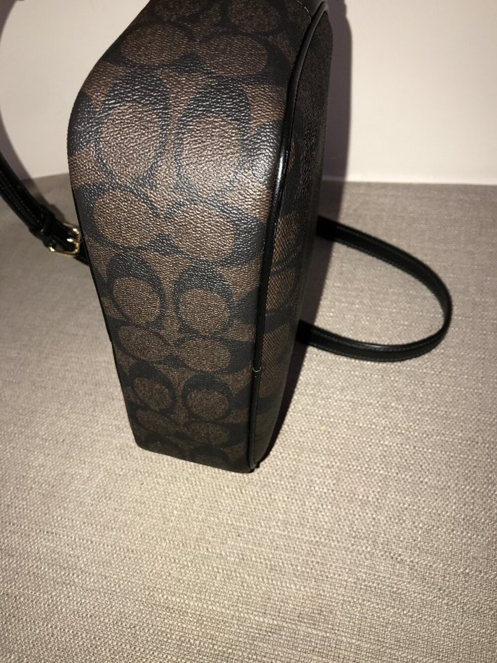 Coach Brown/Black Signature Small Crossbody Bag - Picture 9 of 15